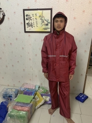 Áo mưa bộ vải PU siêu nhẹ