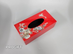 Hộp đựng giấy ăn sơn mài khảm trai