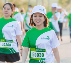 Áo chạy bộ ngân hàng thiết kế sản xuất theo yêu cầu
