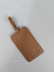 Thẻ tên vali treo hành lý da thật in logo