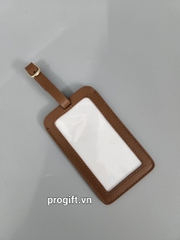 Thẻ tên vali treo hành lý da thật in logo