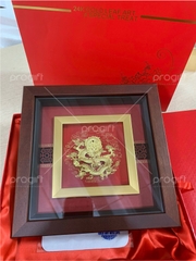 Tranh rồng mạ vàng 23 x 23 cm