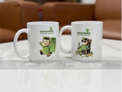 Vietcombank - Cốc sứ in hình ảnh