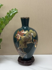 Bình hoa sứ vẽ tay, họa tiết vàng kim - BH 2