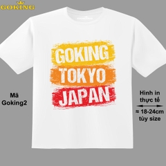 GOKING-TOKYO-JAPAN, mã Goking2. Áo thun trẻ em siêu đẹp. Áo phông in hình cho bé trai, bé gái