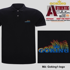 Mã Goking1-logo. Áo thun polo nam nữ, form unisex. Áo phông cổ trụ Goking, vải cá sấu 3D, công nghệ chống nhăn Nhật Bản