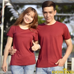 Áo thun cặp màu đỏ đô chung thủy, áo phông đôi lãng mạn (Giá cho 1 cái)