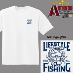 Sea Fishing, mã logo.g275. Áo thun nam nữ in logo đẹp, form unisex. Áo phông GOKING hàng hiệu, quà tặng cao cấp cho gia đình, cặp đôi, lớp nhóm, doanh nghiệp