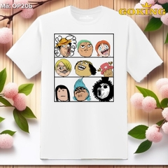 OP20b-Trắng. Áo thun Đảo Hải Tặc cho nam nữ trẻ em. Áo phông anime OnePiece siêu đẹp