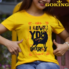 I LOVE YOU DEERLY. Áo thun nữ dễ thương, mã T77