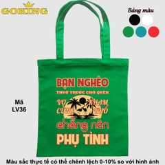 Mã LV36. Túi tote siêu đẹp cho gia đình, cặp đôi, công ty, đội nhóm, nam nữ teen trẻ em. Quà tặng ý nghĩa cao cấp