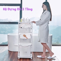 [Chính hãng] kệ nhựa đựng đồ 3 tầng đa năng cao cấp có bánh xe hàng nhựa Việt Nhật siêu tiện lợi cho mọi không gia sống