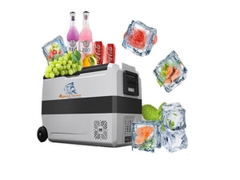 [Có rổ] 2 ngăn - 50l Tủ lạnh xe hơi Alpicool T50 50l có 2 ngăn lạnh độc lập, nút bấm cảm ứng