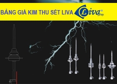 Bảng giá kim thu sét Liva cập nhật mới nhất 2025 – Chính hãng – Giá tốt – Giao hàng toàn quốc