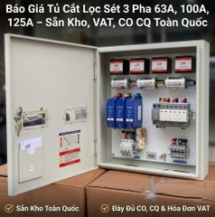 Báo Giá Tủ Cắt Lọc Sét 3 Pha 63A, 100A, 125A – Sẵn Kho, VAT, CO CQ Toàn Quốc