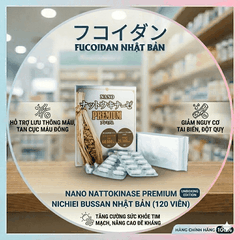 Viên uống hỗ trợ tai biến NattoKinase Nano Premium 60000FU Nhật Bản 120 viên