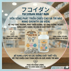 Viên Uống Phát Triển Chiều Cao Và Trí Não Nano Growth Habit EX Nhật Bản 120 Viên
