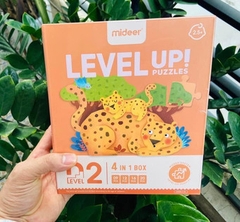 Bộ Xếp Hình Cho Bé Mideer Level Up Puzzles – Level 2 Chủ Đề Động Vật