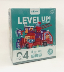 Bộ Xếp Hình Cho Bé Mideer Level Up Puzzles – Level 4 Phương Tiện Giao Thông