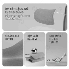 Ghế Công Thái Học Egronomic HTD 909 nâng Đỡ Cột Sống Tối Ưu