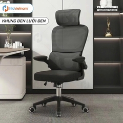 Ghế công thái học HTD-S1 Ghế xoay văn phòng hỗ trợ cột sống nâng hạ ngả lưng lên đến 135 độ