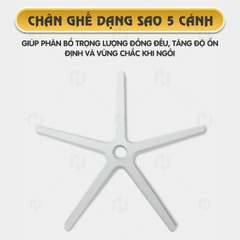 Ghế công thái học HTD-S1 Ghế xoay văn phòng hỗ trợ cột sống nâng hạ ngả lưng lên đến 135 độ