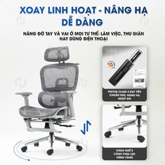 Ghế công thái học full lưới HTD-LS900 Chống đau lưng