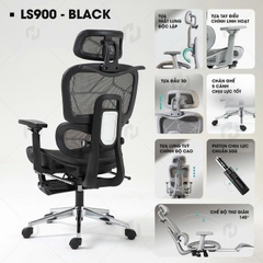 Ghế công thái học full lưới HTD-LS900 Chống đau lưng