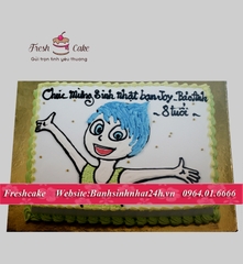 Bánh sinh nhật vẽ hình nhân vật vui vẻ trong những mảnh ghép cảm xúc [MS:1881]