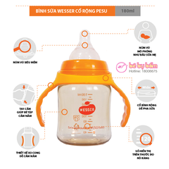 Bình sữa Wesser Pesu 180ml