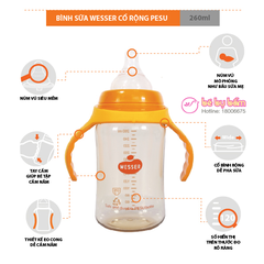 Bình sữa Wesser Pesu 260ml