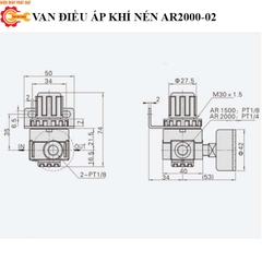 Van Điều Áp Khí Nén AR2000-02