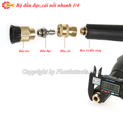 Combo Bộ Đầu Đực + Cái Nối Nhanh 1/4 BBT