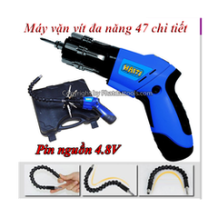 Máy khoan vặn vít đa năng HAITI 4.8V 47 chi tiết