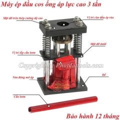 Máy ép đầu cos thủy lực ống dây cao áp 3 tấn EC-3T