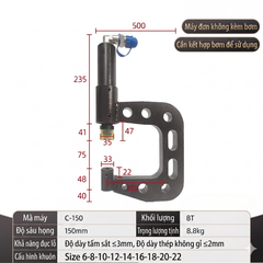 Máy Đột Lỗ Máng- Xà Gồ CXG-15080