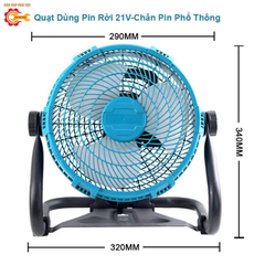 Combo Quạt Tích Điện QTD-01 + Pin 15 Cell