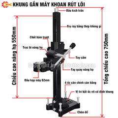 Khung Gắn Máy Khoan Rút Lõi KMKRL-01