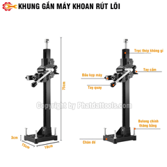 Khung Gắn Máy Khoan Rút Lõi KMKRL-01