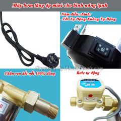 Bơm tăng áp cho bình nóng lạnh máy giặt 15WG