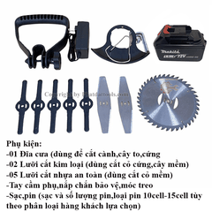 Combo Cắt Cỏ Dùng Pin NAVARA ( 2 Pin 15 cell)