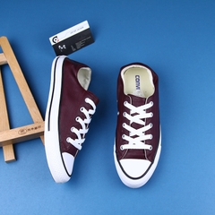 Outlet Converse thấp cổ da đỏ đô CTDD045