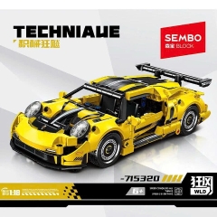 Bộ lego lắp ráp siêu xe Porsche 911 GT3 RS đồ chơi lắp ghép mô hình siêu xe thể thao Sembo tỉ lệ 1:18 siêu đẹp cho bé.