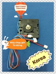 Bộ máy tủ đứng đồng hồ gỗ Korea mặt số vuông 30x40 hoa văn nổi