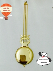 Bộ lắc 7 món có nhạc mặt số 23cm bông học trò