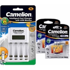 Bộ sạc có màn hình Camelion BC-1012 kèm 4 pin sạc AA2700mAh