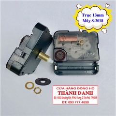 Máy đồng hồ treo tường kim trôi S-2018 trục 13mm có kim riêng.