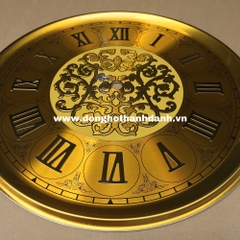 Mặt số tủ đứng tròn 27cm China Hoa văn đồng