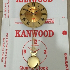 Bộ lắc 5 món mặt số 25,5cm số la mã, máy kim trôi Kanwood