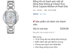 Đồng hồ nữ thạch anh mặt số bằng thép không gỉ Citizen Eco-Drive Capella Mother-of-Pearl Dial